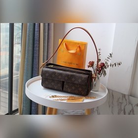 LV подержанная сумка, сумка через плечо цвета верблюжьей шерсти,