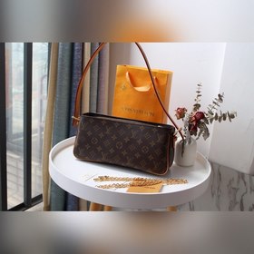 LV подержанная сумка, сумка через плечо цвета верблюжьей шерсти,