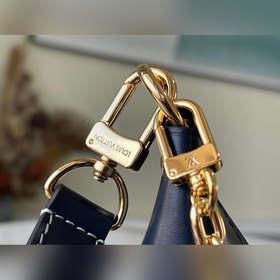LV полукруглая сумка-багет, модель M81166, джинсовый синий Сумка