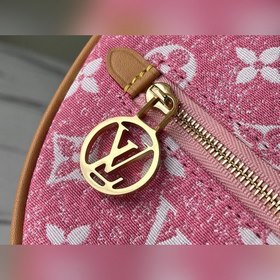 LV Полумесячный рюкзак-багет, модель M81166, джинсовый розовый С
