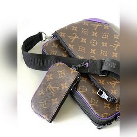 LV Trio почтовая сумка через плечо Изготовлена из ткани Monogram
