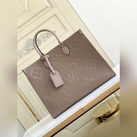 Сумка LV ONTHEGO Сумка-тоут с тиснением, серый Для работы, покуп