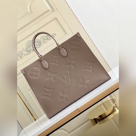 Сумка LV ONTHEGO Сумка-тоут с тиснением, серый Для работы, покуп