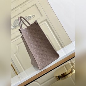 Сумка LV ONTHEGO Сумка-тоут с тиснением, серый Для работы, покуп
