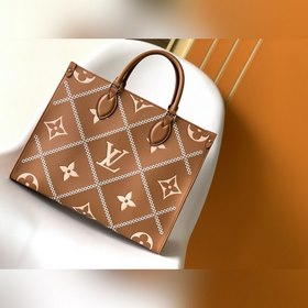 LV Модель M46015 Земляной цвет ONTHEGO Средняя сумка Сумка-тоут