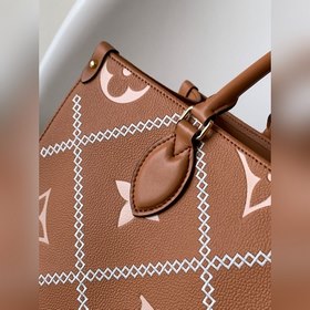 LV Модель M46015 Земляной цвет ONTHEGO Средняя сумка Сумка-тоут