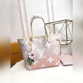 Средняя сумка LV Neverfull, модель M45680, цвет «туманный» Сумка 