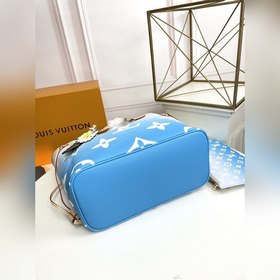 Средняя сумка LV Neverfull, модель M45680, синяя Сумка Neverfull 