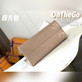 LV Модель M45607 Слоновая кость с тиснением  Сумка ONTHEGO Для р