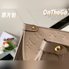 LV Модель M45607 Слоновая кость с тиснением  Сумка ONTHEGO Для р