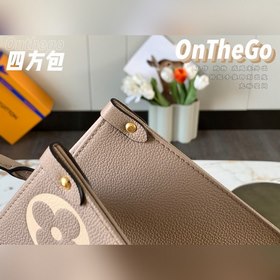 LV Модель M45494 Слоновая кость с принтом ONTHEGO маленькая сумк