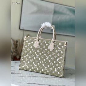 Сумка LV OnTheGo, модель M46060, зеленая с белым Сумка OnTheGo и