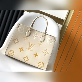 Средняя сумка LV OnTheGo, модель M45717, ванильно-желтый Сумка O