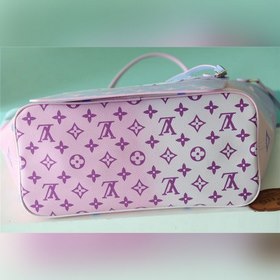 Средняя сумка LV Neverfull в розово-голубом цвете Сумка Neverfull