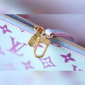 Средняя сумка LV Neverfull в розово-голубом цвете Сумка Neverfull
