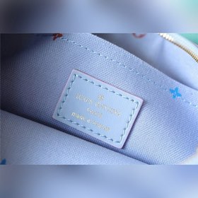 Средняя сумка LV Neverfull в розово-голубом цвете Сумка Neverfull