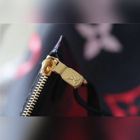 Сумка LV Neverfull среднего размера, розово-синяя Сумка Neverfull