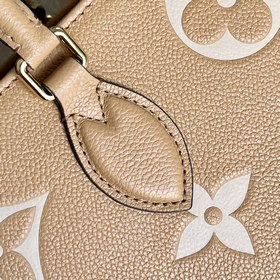LV Модель M46015 Коричневая сумка ONTHEGO среднего размера с шелк