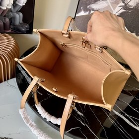 LV Модель M46015 Коричневая сумка ONTHEGO среднего размера с шелк