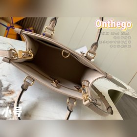 LV Модель M45779 Слоновая кость с принтом  Onthego маленькая сум