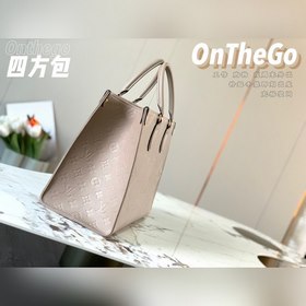 LV Модель M45607 Слоновая кость с тиснением Сумка ONTHEGO Для ра