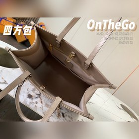 LV Модель M45607 Слоновая кость с тиснением Сумка ONTHEGO Для ра