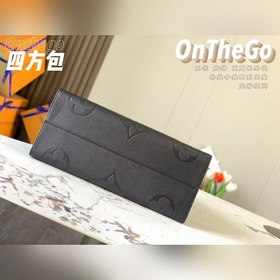 LV Модель M44925 Черный тисненый  ONTHEGO Большая сумка с тиснен