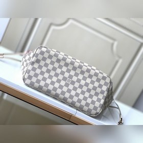Классическая сумка LV Neverfull, модель N45295, бело-розовый, пле