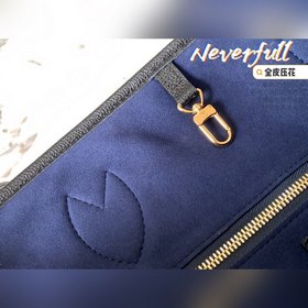 Средняя сумка LV Neverfull, модель M45685, черная с тиснением Эт