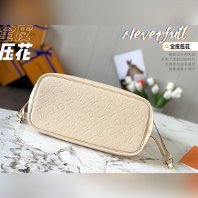 Средняя сумка LV Neverfull, модель M45684, молочно-белый с тиснен