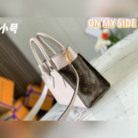 LV Модель M57729 Старый серый коричневый Сумка ON MY SIDE Эта м