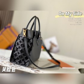 LV  Сумка On My Side, модель M53826, черная с вышивкой Сумка On