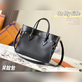 LV  Сумка On My Side, модель M53826, черная с вышивкой Сумка On