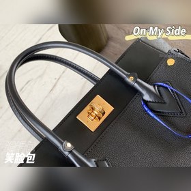 LV  Сумка On My Side, модель M53826, черная с вышивкой Сумка On