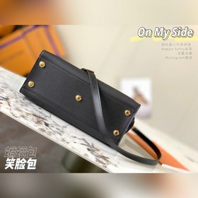 LV  Сумка On My Side, модель M53826, черная с вышивкой Сумка On
