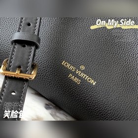 LV  Сумка On My Side, модель M53826, черная с вышивкой Сумка On