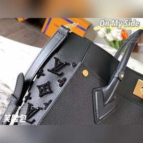 LV  Сумка On My Side, модель M53826, черная с вышивкой Сумка On