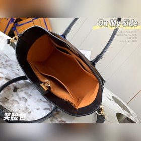 LV  Сумка On My Side, модель M53826, черная с вышивкой Сумка On