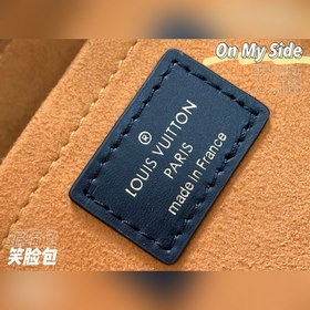 LV  Сумка On My Side, модель M53826, черная с вышивкой Сумка On