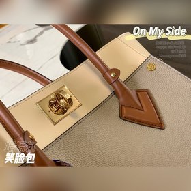 LV Сумка On My Side, модель M53826, слоновая кость с вышивкой С