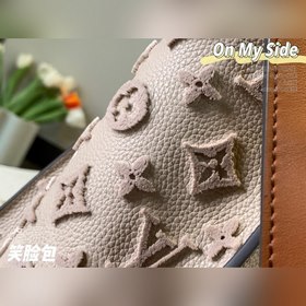 LV Сумка On My Side, модель M53826, слоновая кость с вышивкой С