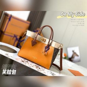 LV Модель M53823 Старый имбирь желтый Сумка On My Side Сумка де
