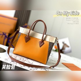 LV Модель M53823 Старый имбирь желтый Сумка On My Side Сумка де
