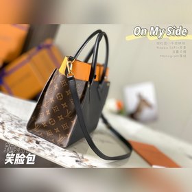 LV Модель M53823 Черный цвет On My Side сумка Сумка демонстрируе