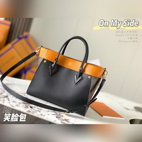 LV Модель M53823 Черный цвет On My Side сумка Сумка демонстрируе