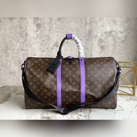 LV Keepall дорожная сумка, модель M46257, фиолетовый, 50 см, сери