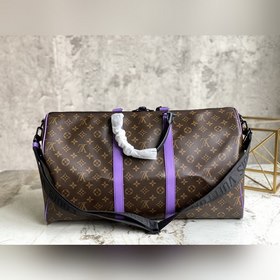 LV Keepall дорожная сумка, модель M46257, фиолетовый, 50 см, сери