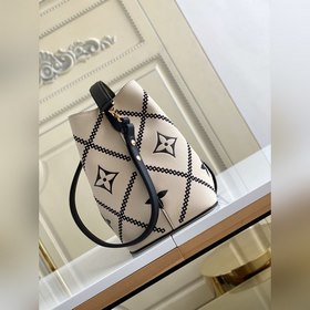 Сумка LV NéoNoé среднего размера, модель 46023, белая Сумка-бакет