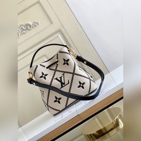 LV Модель 44022 Белый M46023 Молочно-белый Мини-сумка-бакет из к
