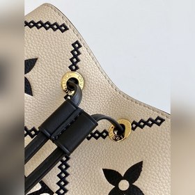 LV Модель 44022 Белый M46023 Молочно-белый Мини-сумка-бакет из к